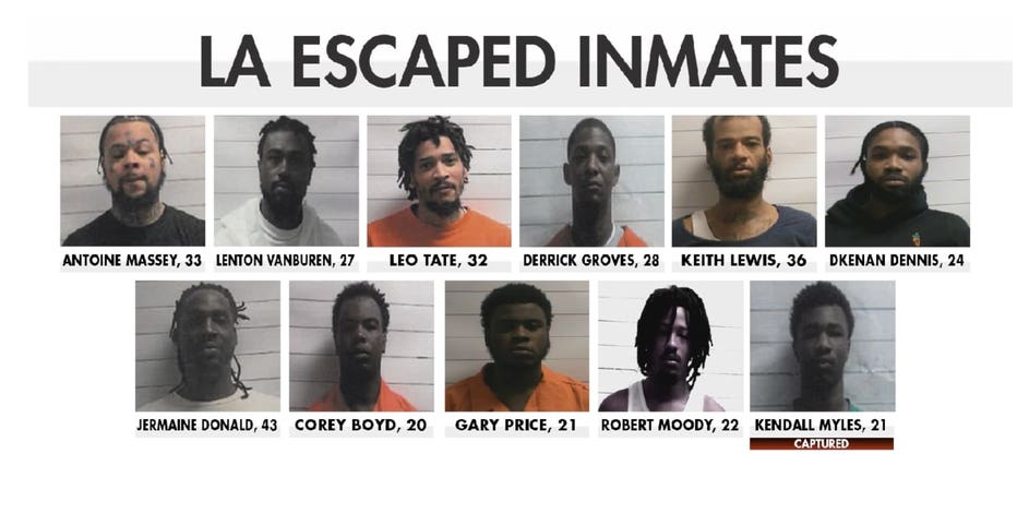10 inmates who escaped New Orleans jail may have had inside help